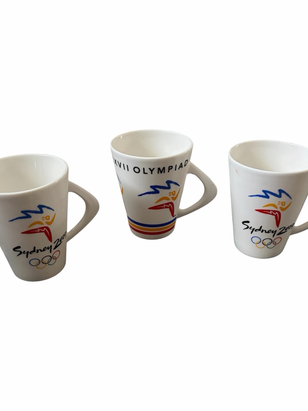 Lot 3 2000 Sydney Olympics Boomerang Handle Coffee Tea Mug Lush Creations